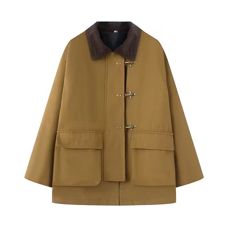 欧美跨境长袖跨境拉链饰新品女装棉服秋季夹克外套上衣欧美时