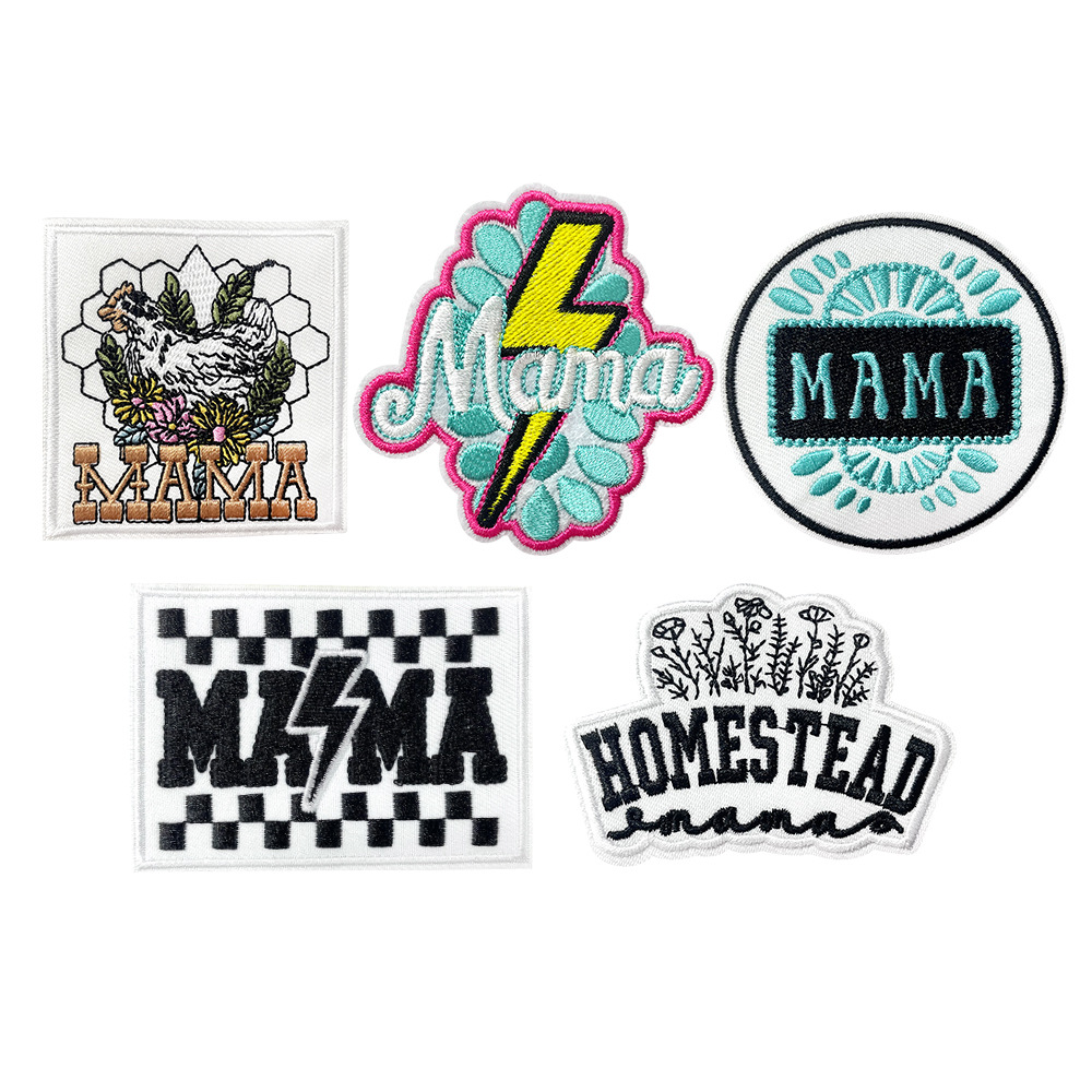 Mama embroidery cloth sticker goldironing cloth sticker cloth sticker Patches sticker seam-free