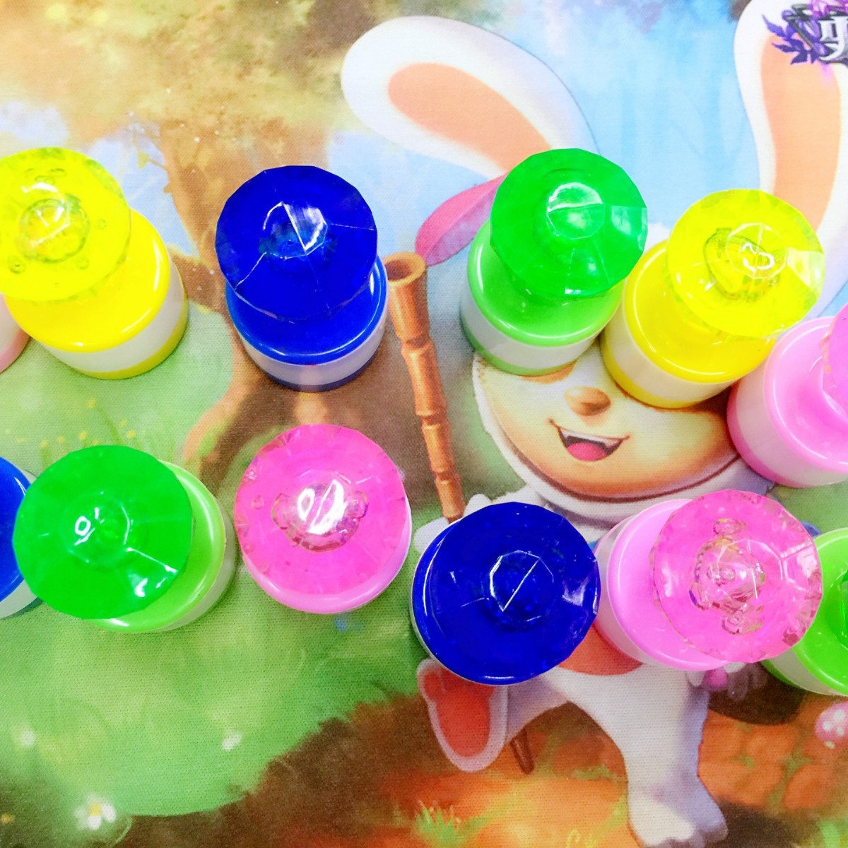 Directo de fábrica lindo color rhinestone niños recompensa sello creativo rhinestone de la historieta sello plástico suministros