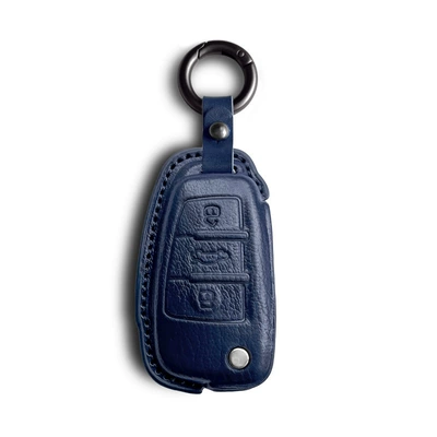 Suitable for Audi Keychain Car key bag - audi-c-model-knight-blue-set-round-buckle