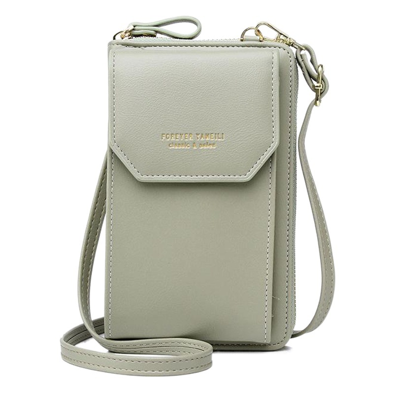 Bolso de teléfono largo de cuero de PU para mujer 2023 bolso de boleto de crossbody de billetera de estudiante multifuncional de estilo coreano de moda
