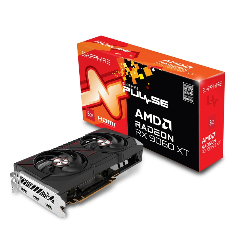 Графический ускоритель для настольного ПК Sapphire AMD RADEON RX 9060XT 16G/8G с пульсирующим режимом