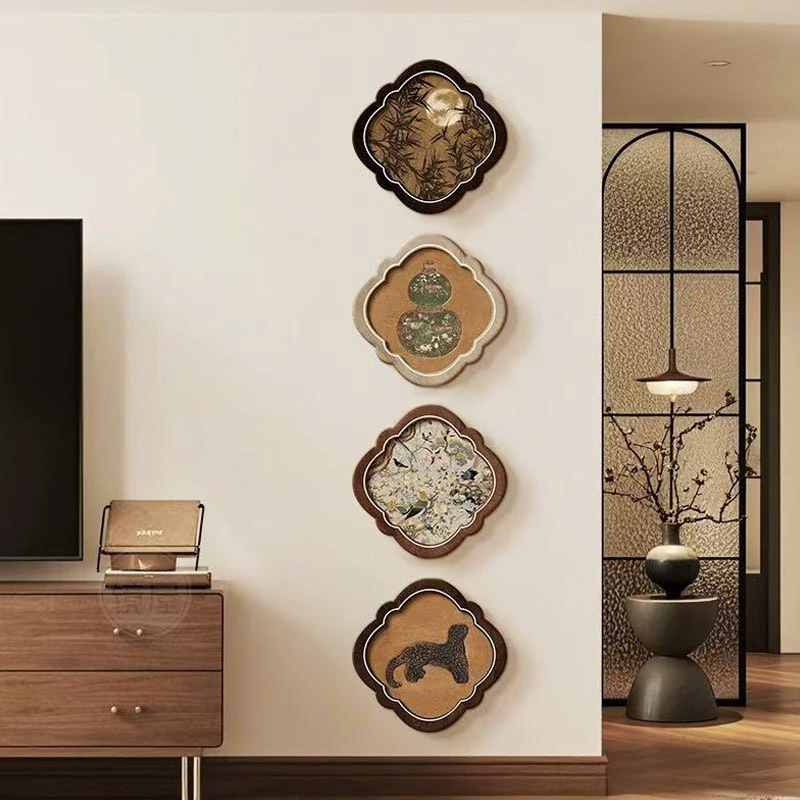 D241 Medieval Style Entrance Decoration Painting French High-End Background Wall Living Room Combination Aisle Retro Hanging Painting