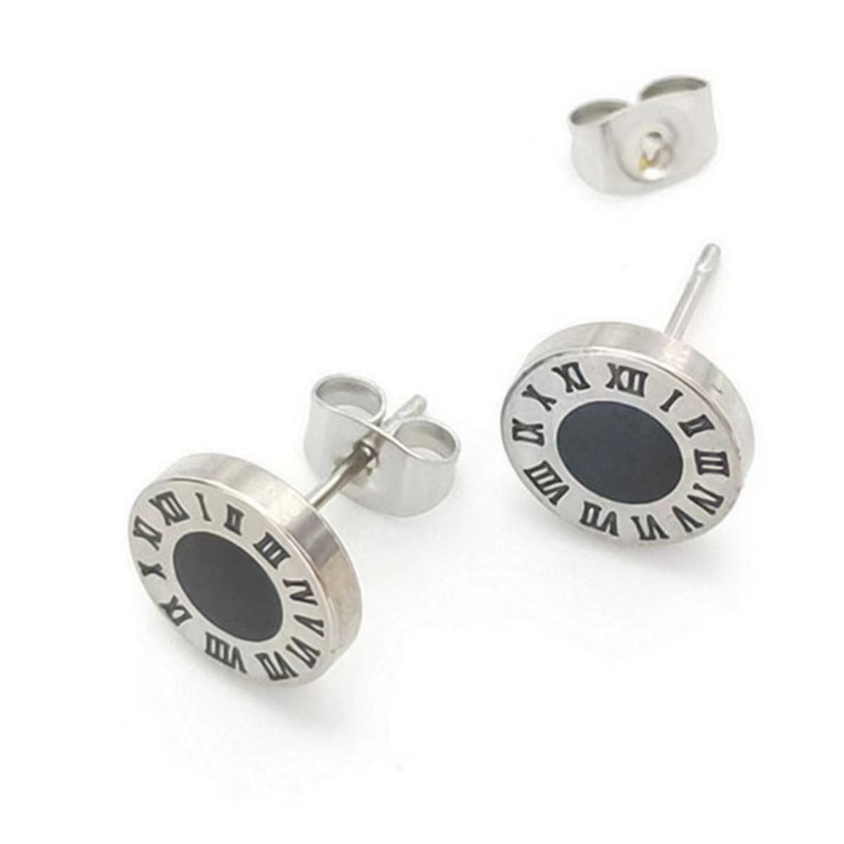 Minimalistické náušnice z titanové oceli s číslicemi_voghion.com