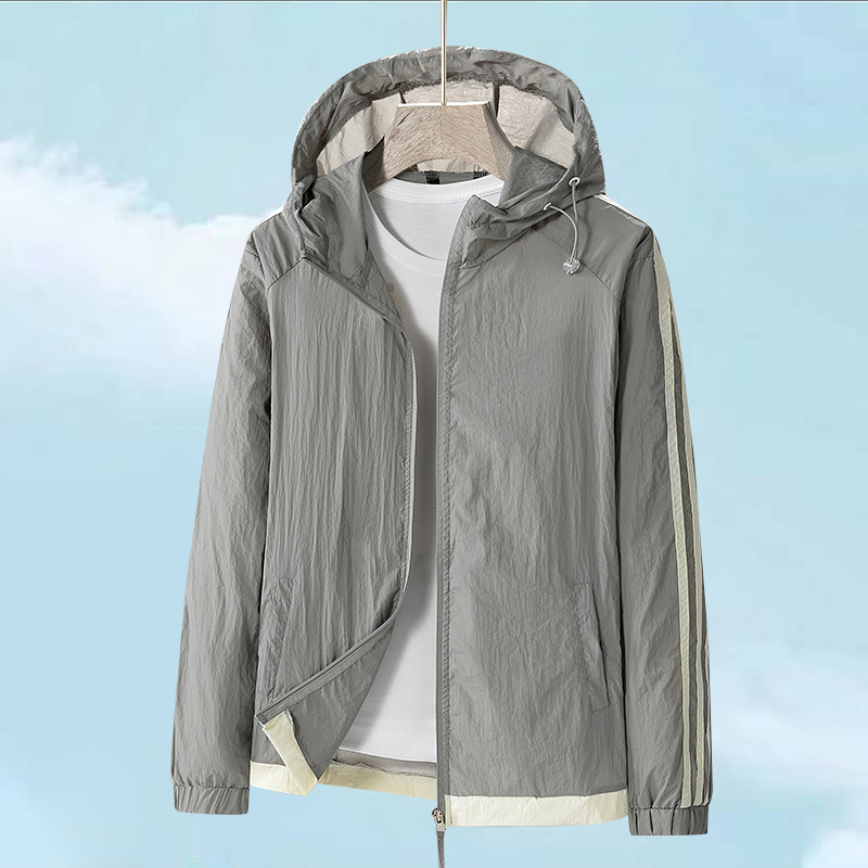 Fábrica de montaña ropa de protección solar para mujeres de verano nuevo anti-UV manga larga chaqueta con capuchón ligera delgada hombre 7706