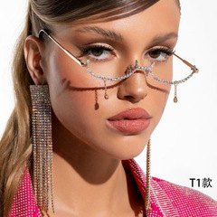アマゾンの人気トレンド水滴眼鏡フレームレンズなしドリルファッション個性パーティー装飾品frames