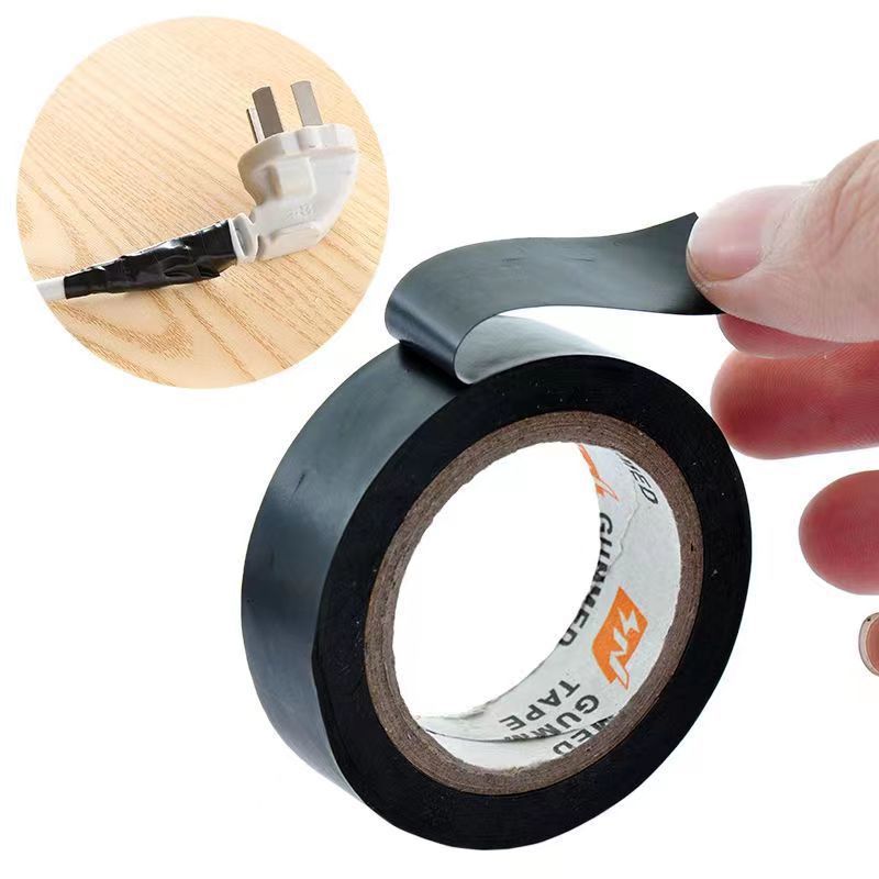 电工绝缘胶带PVC防水胶布黑色线束带电工胶带家用耐寒阻燃电胶布