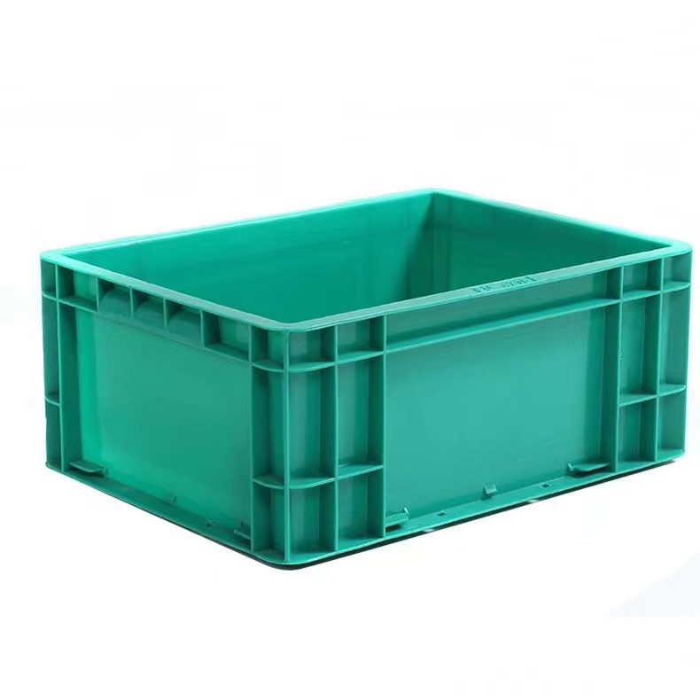 周转箱灰色欧标EU周转框长方形塑料筐运转箱灰色箱塑厂家现货批发