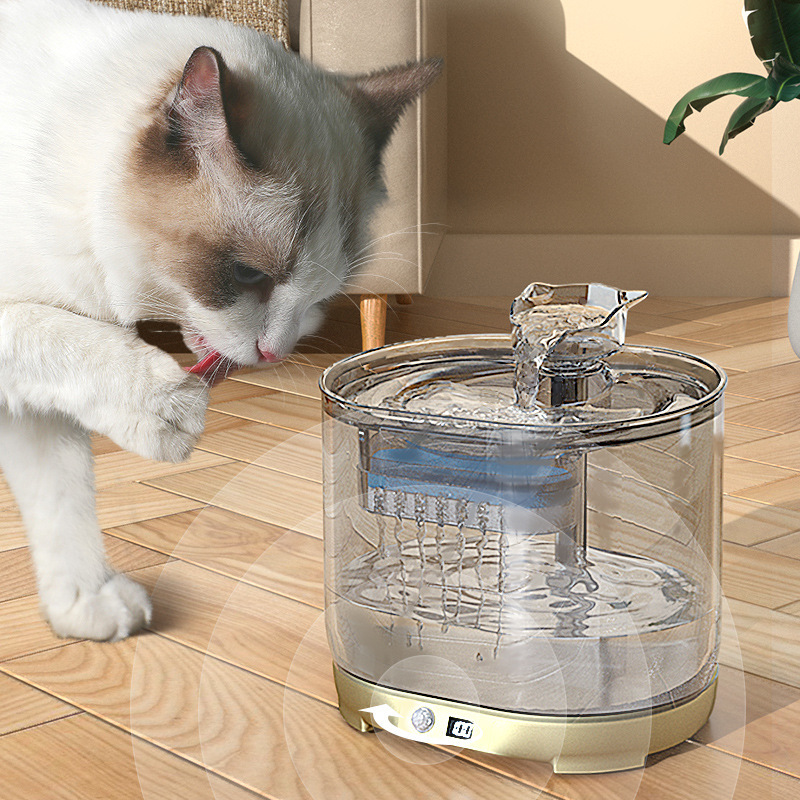 Nuevo dispensador de agua inalámbrico para mascotas, agua de circulación automática para gatos sin conexión, tazón de agua de inducción inteligente