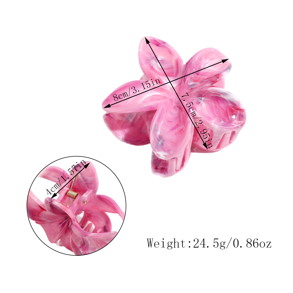 Women's Simple Style Classic Style Flower Plastic Resin Hair Claws display picture 1