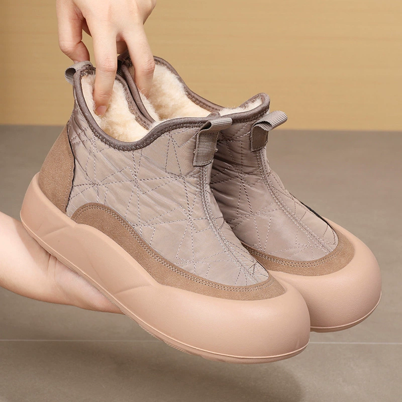 Platform winter boots, non‑slip ankle leisure boots with plush lining, sizes 35–42