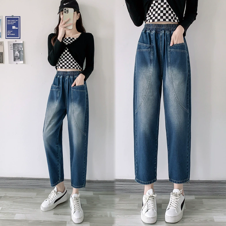 200 кг 300 кг 350 кг очень большие брюки с редиской женские пухленькие студенческие джинсы для девочек бедра толстые тонкие брюки