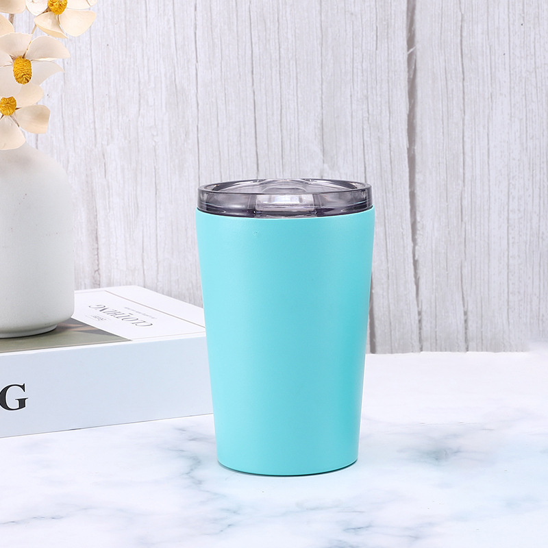 Taza de automóvil nueva transfronteriza Taza de vacío de acero inoxidable para automóvil Taza de automóvil rociada Taza de hielo fría Taza de regalo