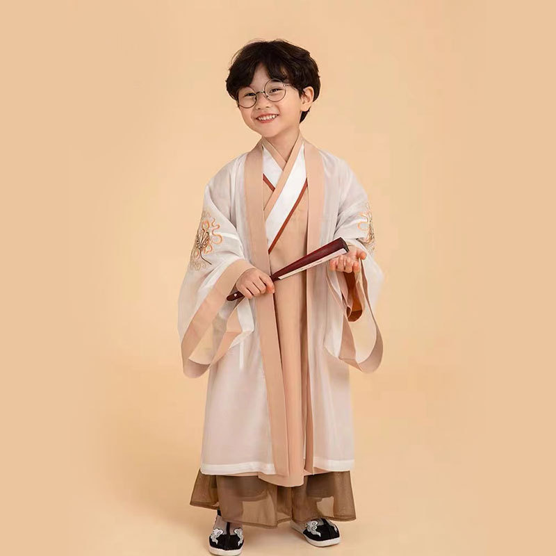 男童汉服儿童古装国学服中国风表演服三字经弟子规演出服厂家现货