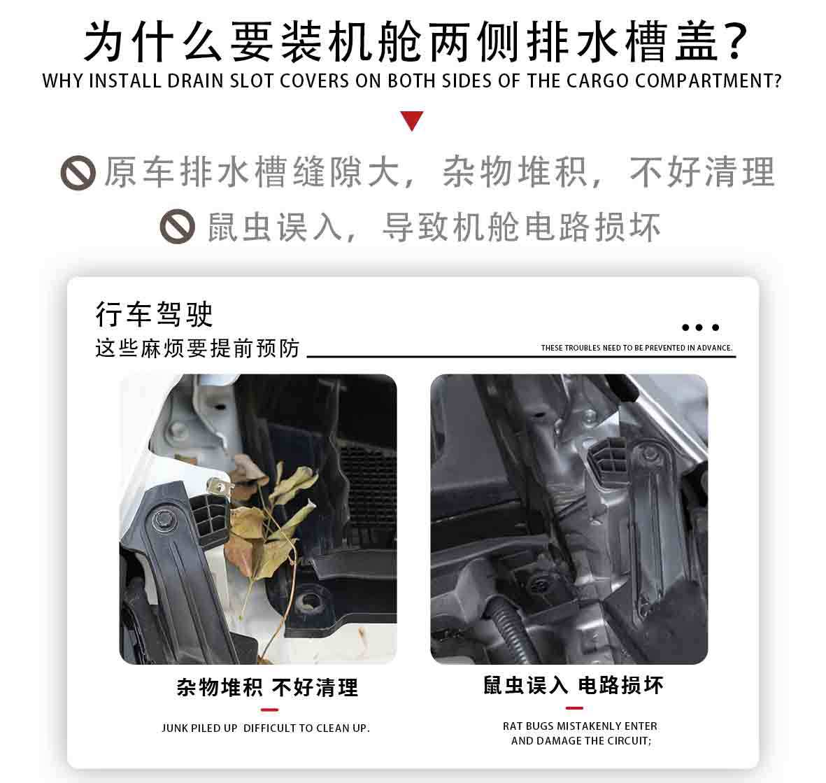 Tesa [Third Generation Honeycomb Diverter] Drainage Channel on Both Sides of the Cabin, Senna Grevia Drainage Leaf Guard