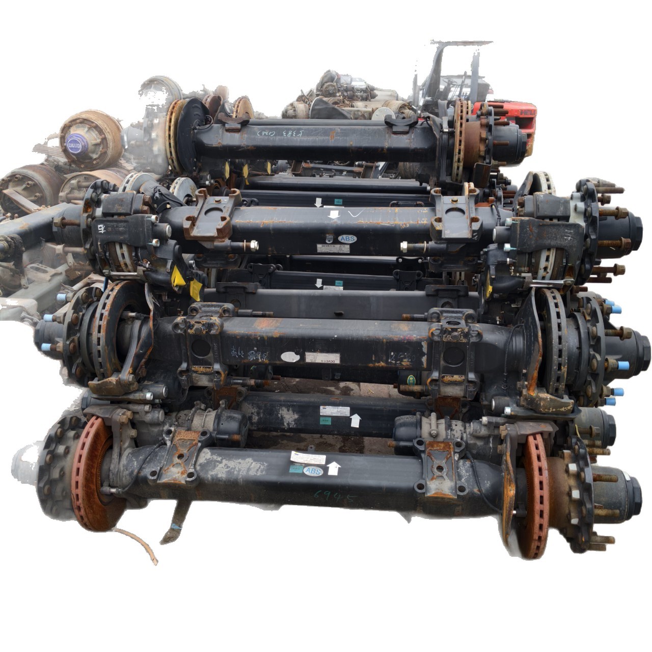 Export American, German, and Chinese Style Trailer Rear Axle 13-16 Ton Semi-Trailer Axle Assembly, Truck Rear Axle Assembly