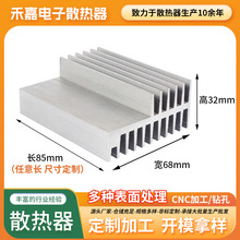 厂家供应铝型材散热器电子变频器散热器 长85宽68高32长度可随
