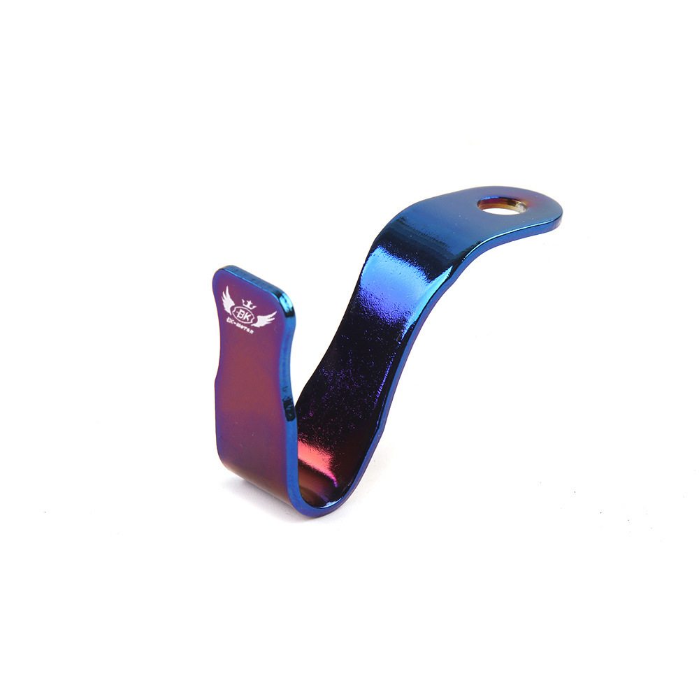 Motocicleta universal gancho modificación accesorios casco gancho Acero inoxidable color titanio espejo retrovisor asiento gancho de tamaño pequeño y mediano