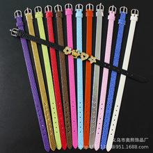 蛇纹手腕带欧美新款手链8mm仿皮个性手环表带diy字母滴油饰品配件