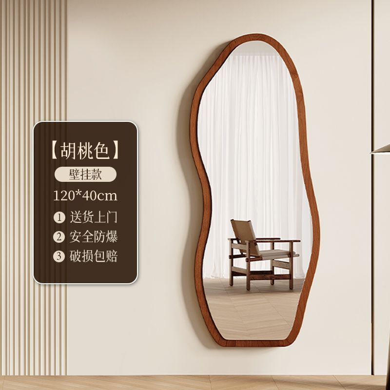 Espejo de cuerpo entero de estilo medieval, espejo de vestir para el hogar, espejo de vestir de forma especial colgado en la pared, espejo de vestir de estilo retro de suelo, espejo de prueba