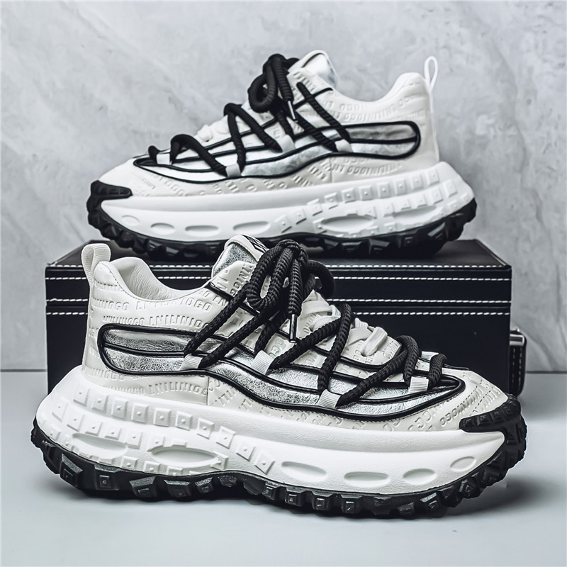 2025 Spring Summer New Dad Ins Men's Thick Sole Height Increase 10cm Casual Sports Shoes Trendy_vogvips.com