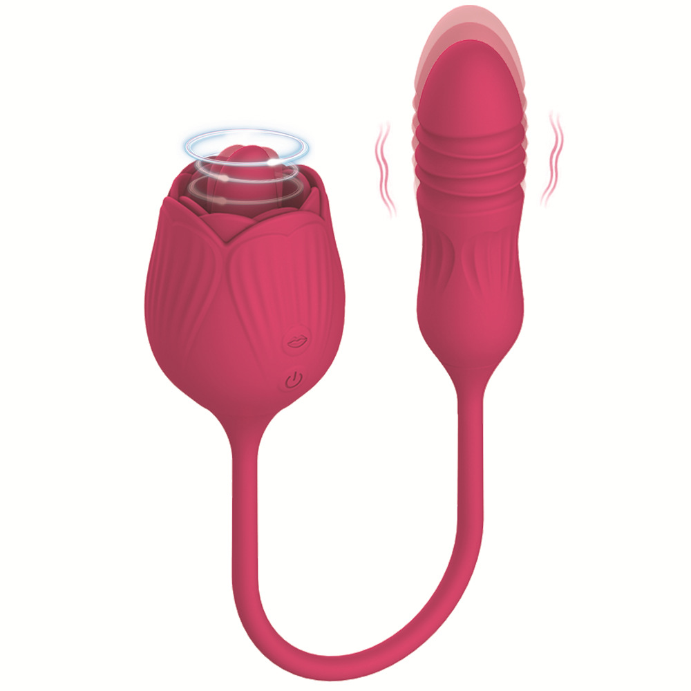 New women's rose sucking telescopic egg...