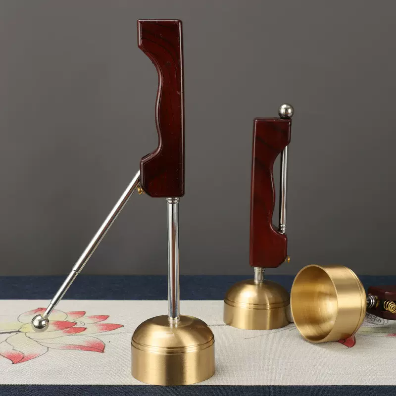 黄铜引擎台湾伸缩引罄引庆铜磬念佛助念法器佛具佛堂用品摆件