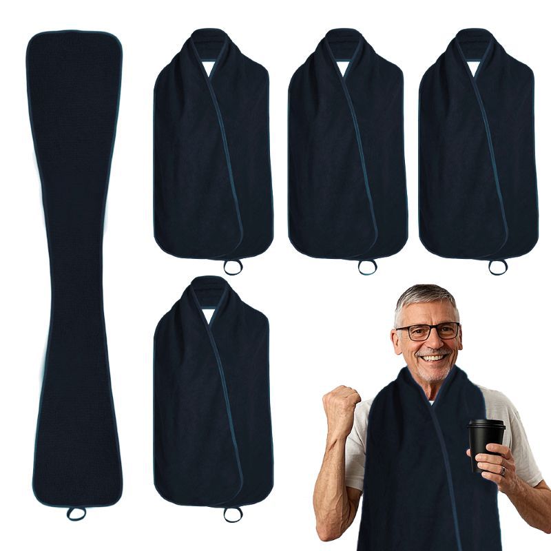 Cross-Border Amazon Anti-Fouling Scarf-Style Bib for the Elderly, Washable Hanging Towel Cloth Saliva Bib