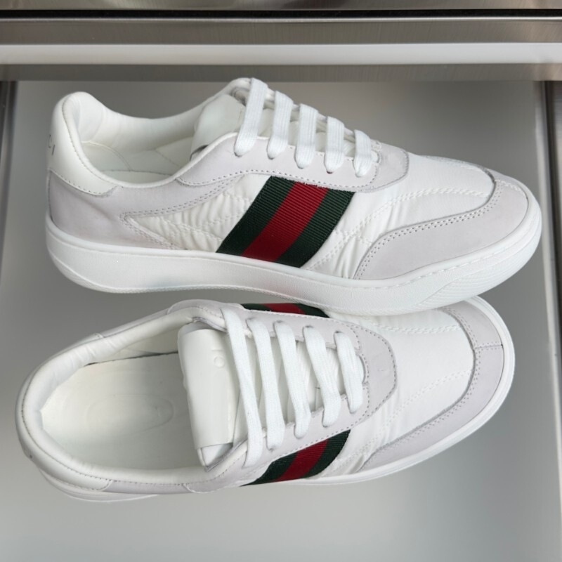 Cross-border original packaging, Gucci popular off-white woven strap color-block casual sneakers, unisex low-top lace-up trendy sneakers Cross-border original packaging, Gucci popular off-white woven strap color-block casual sneakers, unisex low-top lace-up trendy sneakers