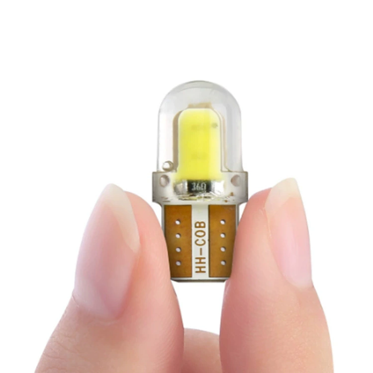 Автомобильная мотоциклетная LED-лампа малого размера набор для модификации T10 силиконовая кристальная лампа COB демонстрационная широкая подсветка для ведения W5W цоколь маленькая лампа