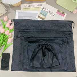 旅行收纳袋鞋子整理袋内衣内裤衣服衣物抽绳束口袋吹风机化妆品包