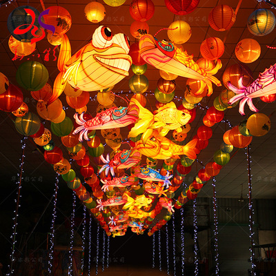 Dragon boat festival decorate lantern passageway Festive lantern Coloured lights Scenic spot Mei Chen Decoration Lanterns waterproof outdoor Chinese style a chandelier
