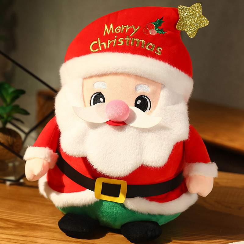 国境を越えた新しいサンタクロース人形雪だるまぬいぐるみヘラジカ人形ぬいぐるみクリスマスプレゼント|undefined