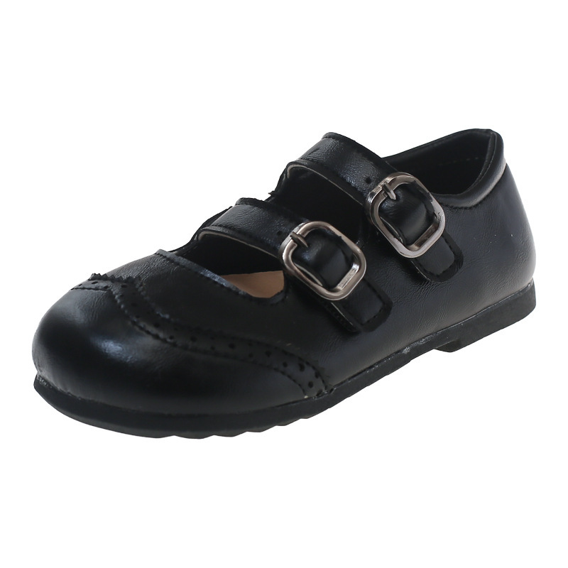 Ballerinas mit Brogue-Details, weicher Sohle und Lederoptik in Mary-Janes-Optik, Schleife – ideal für Kleinkinder. Vielseitig, leicht und bequem._voghion.com