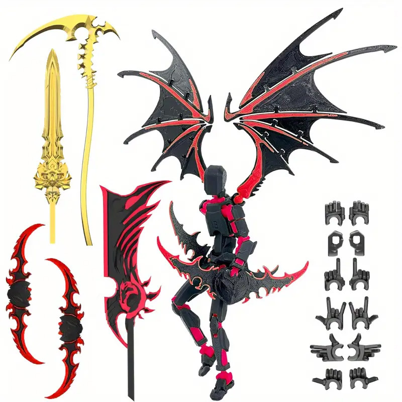 검정색과 빨간색 허리케인 메카