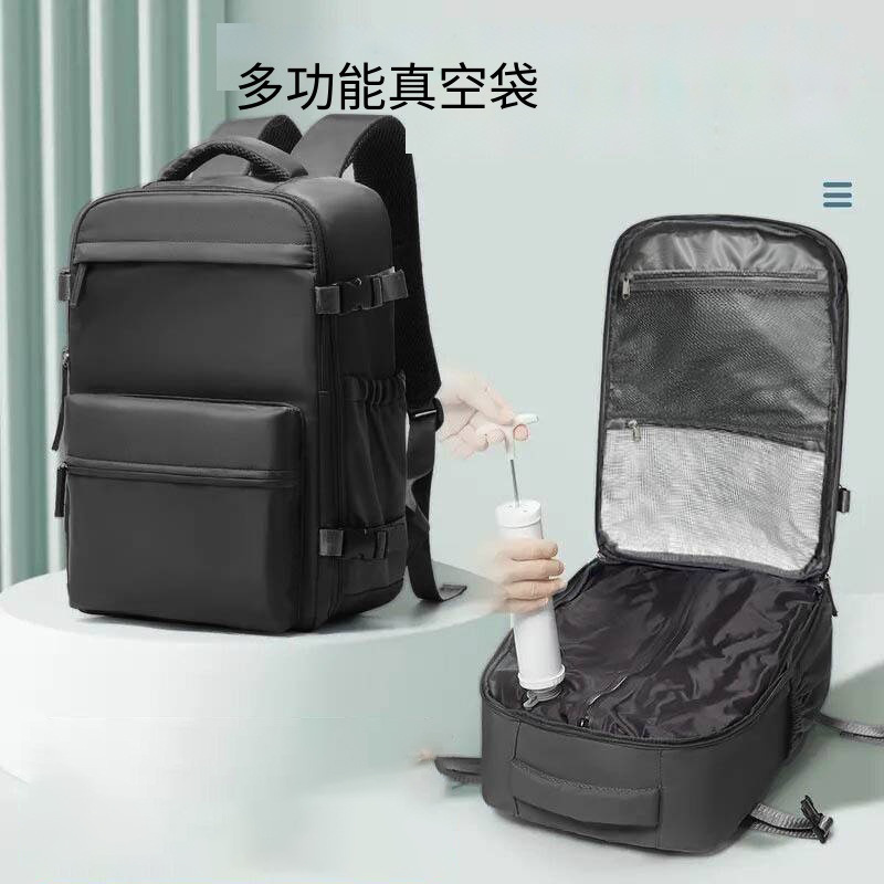 Nuevos productos transfronterizos mochila de negocios de gran capacidad unidireccional bolsa de vacío compresible multicapa de almacenamiento mochila de computadora