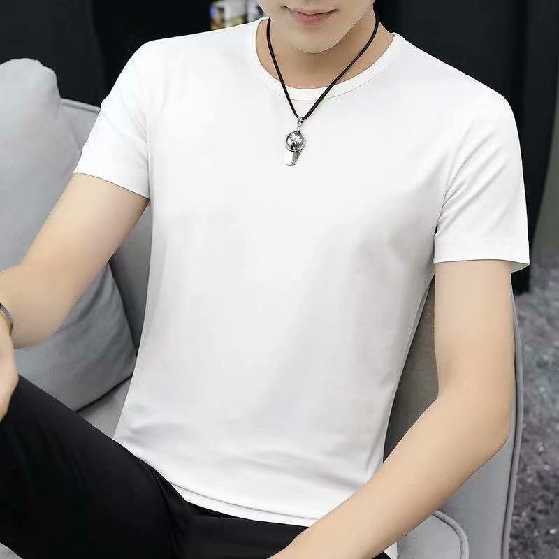 Camiseta polo de manga corta de alta gama Camiseta de negocios de lujo ligero para hombres Productos europeos Temperamento de color sólido Camisa casual de seda de hielo jacquard