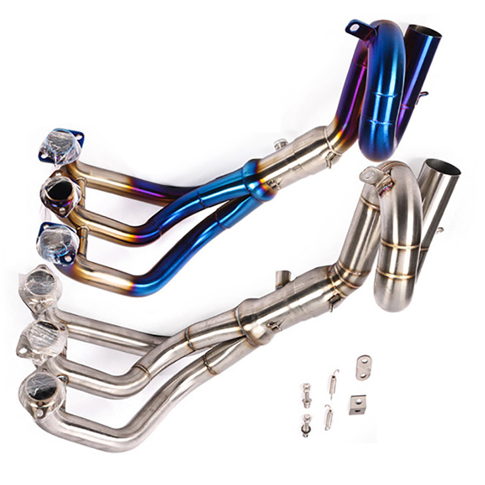 Suitable for MT09 XSR900 MT-09 Tracer900 motorcycle modified exhaust pipe front section middle section stainless steel