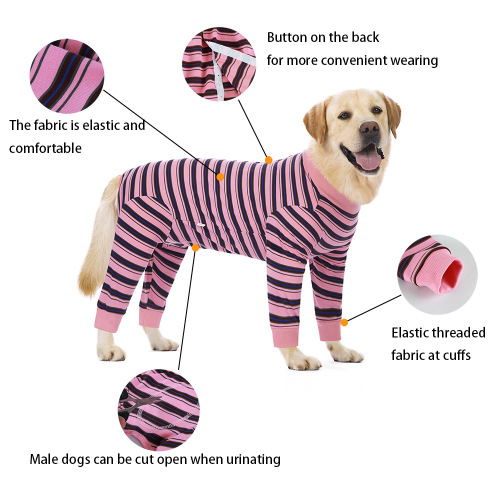 Dog Clothes for Small Dogs, Four-Legged Pajamas, Full-coverage Home Wear, Long Sleeve, Pet Neutering Suit, Anti-Hair Shedding for Spring and Autumn