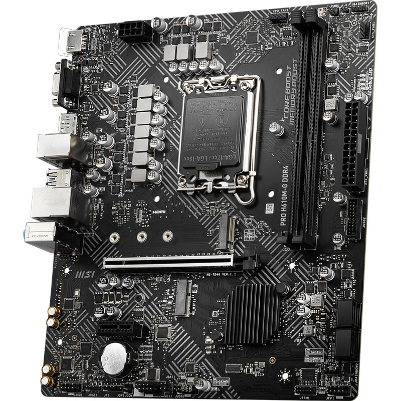 Материнская плата для ПК Intel MSI Pro H610M-G DDR4, совместима с процессорами 12/13‑го поколения