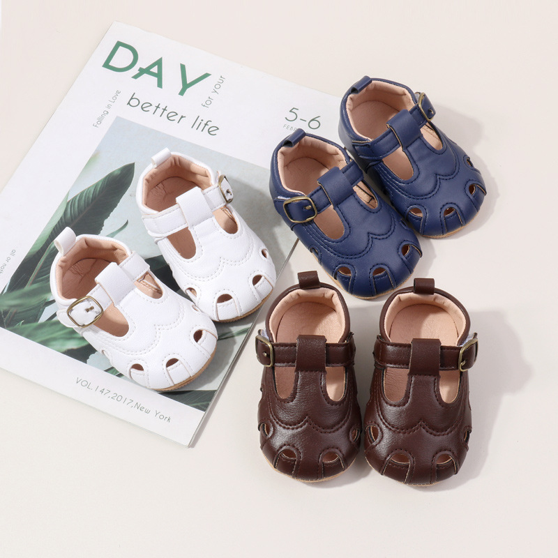 Summer baby sandals children's non-slip soft bottom toddler shoes 0 a 2 year old female baby hollow fashion casual shoes
