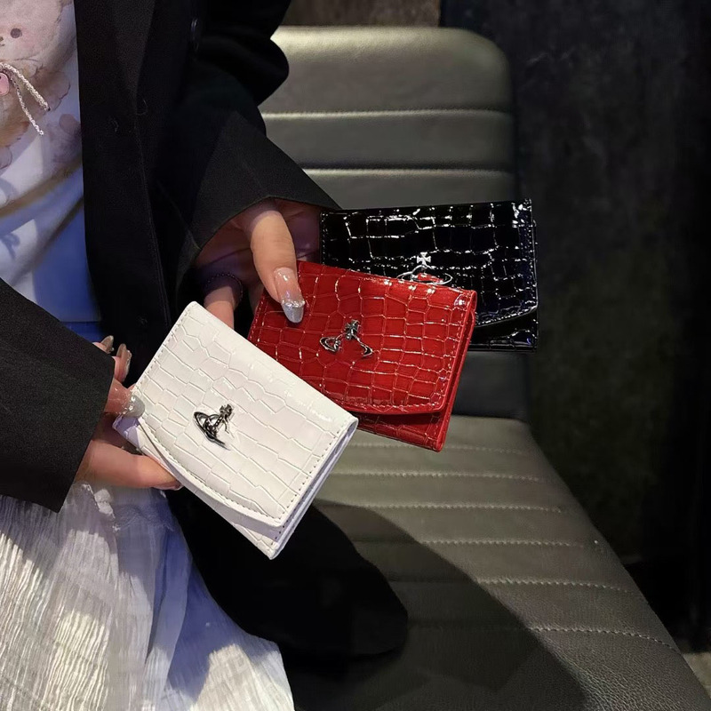 Manufacturer's In-Stock Direct Sale: Empress Saturn Crocodile Pattern Card Holder, Niche Simple Genuine Leather, 70% off Card Holder with Gift Box