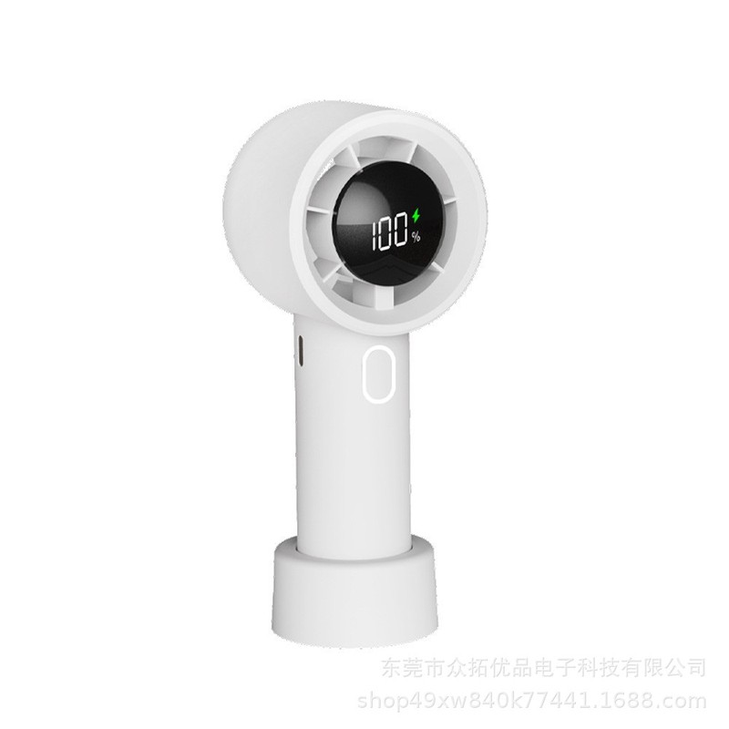 2024新型暴力タービンデジタル表示100速屋外手持ちUSBファン携帯ミニ大風力ファン|undefined