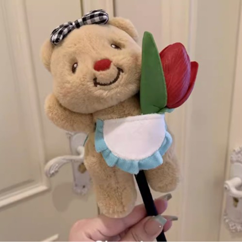 Día del Maestro regalo de mantequilla oso bouquet bolígrafo 2024 nuevo muñeco de dibujos animados para la maestra decoración