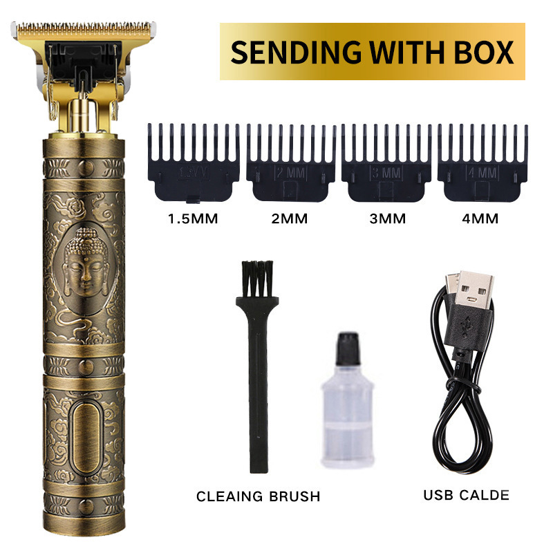 Cortador de pelo de empuje eléctrico con cabeza de aceite, cortador de pelo de empuje eléctrico con cabeza de afeitar enchufable y recargable, cortador de pelo de empuje eléctrico transfronterizo