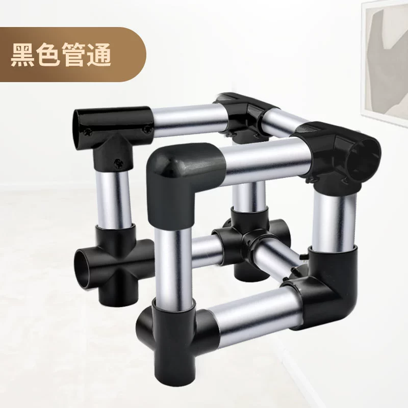 25 труб Трехходовой четырехходовой интерфейс шкафа Соединитель для стойки для обуви Стеллаж для хранения Трубный соединитель из цинкового сплава Труба из нержавеющей стали