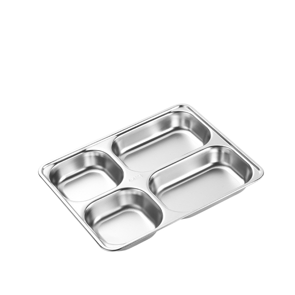 Square dinner plate stainless steel for children and adults