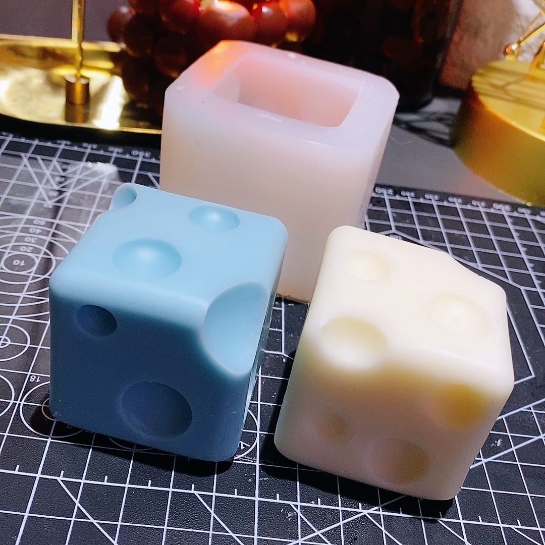 3D forma de queso silicona molde vela aromaterapia yeso hornear decoración adornos image 2