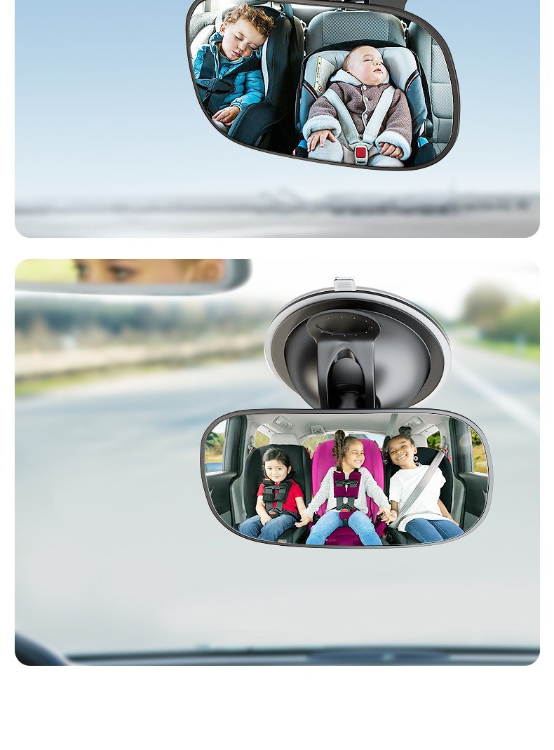 Baby Car Rearview Mirror 360-Degree Rotating Baby Viewing Mirror Car Kidsren's Mirror Suction Cup Car Rearview Mirror