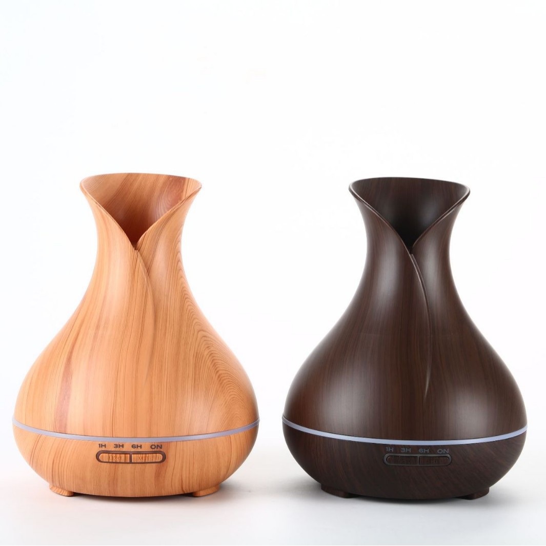 Air Aroma Diffuser Wood Grain Household Bedroom Hotel Ultrasonic Essential Oil Spray Humidifier Silent 550ml